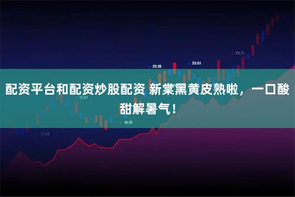 配资平台和配资炒股配资 新棠黑黄皮熟啦，一口酸甜解暑气！